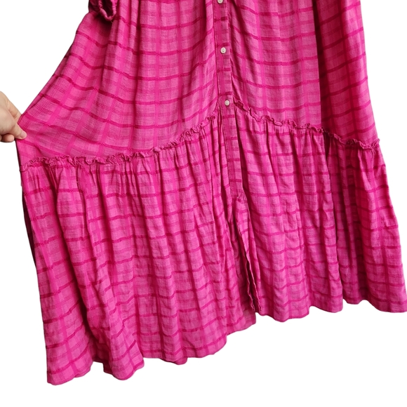 Free People Edie Maxi Dress - Vibrant Hot Pink - Picture 8 of 15